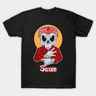 Skull Gangsta Saxon T-Shirt